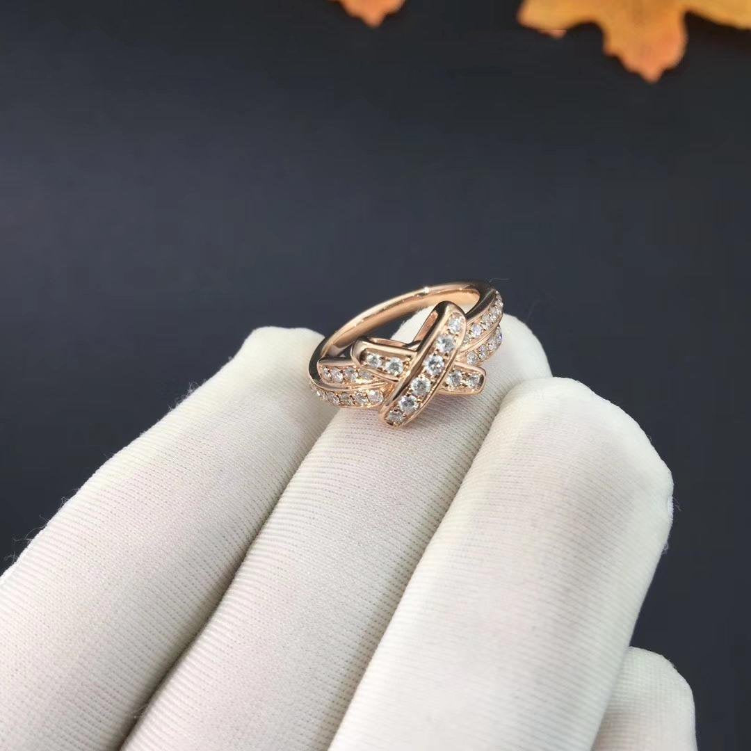 [Panda Jewelry]JEUX DE RING PINK GOLD DIAMOND
