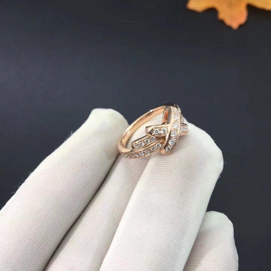 [Panda Jewelry]JEUX DE RING PINK GOLD DIAMOND