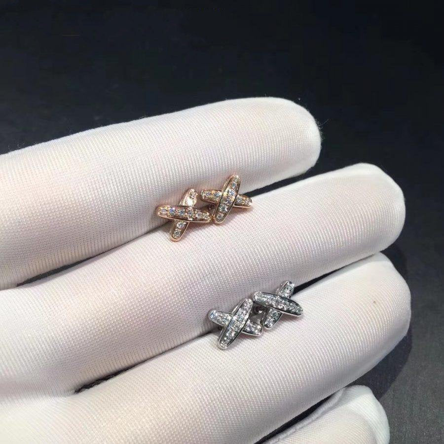 [Panda Jewelry]JEUX DE DIAMOND EARRINGS
