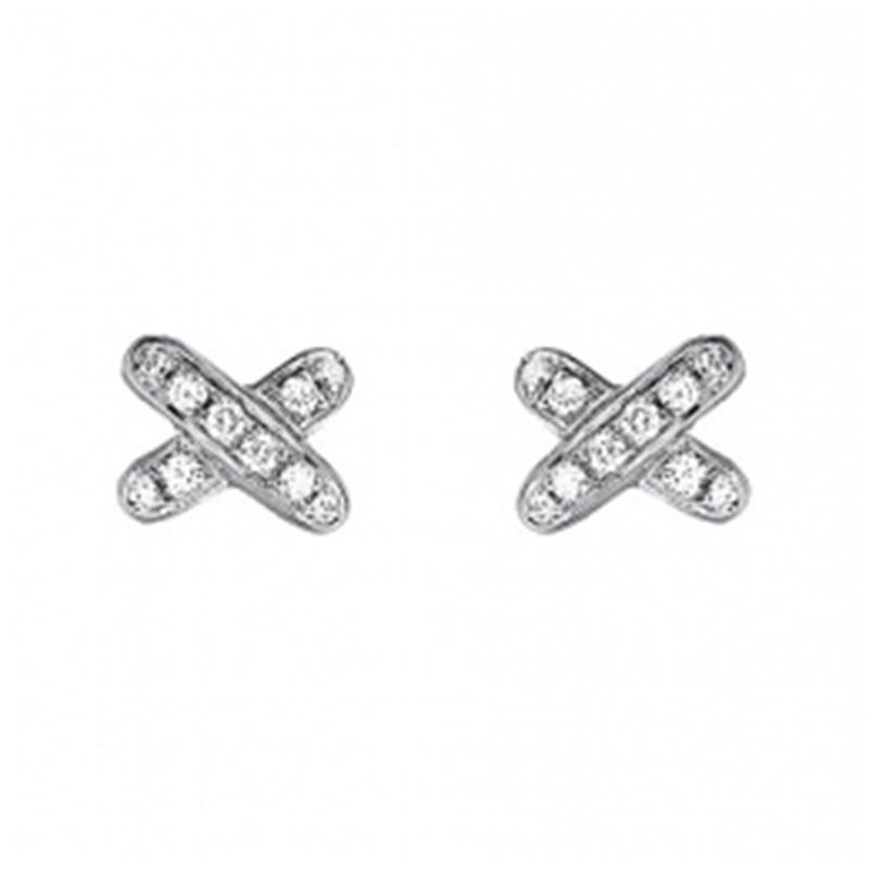 [Panda Jewelry]JEUX DE DIAMOND EARRINGS