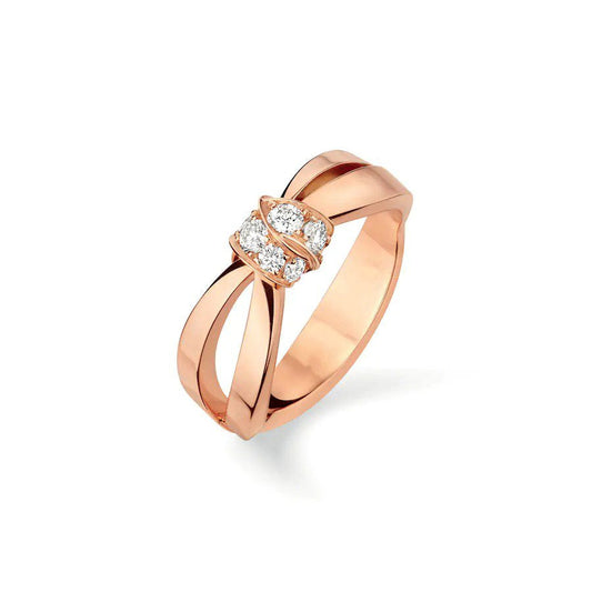 [Panda Jewelry]LIENS RING PINK GOLD DIAMOND