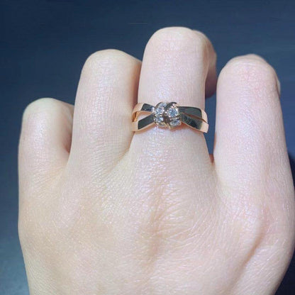 [Panda Jewelry]LIENS RING PINK GOLD DIAMOND