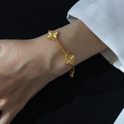 [Panda Jewelry] CLOVER 5 MOTIF LASER BRACELET COLLECTION