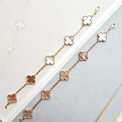 [Panda Jewelry] CLOVER 5 MOTIFS  PINK MOP BRACELET COLLECTION