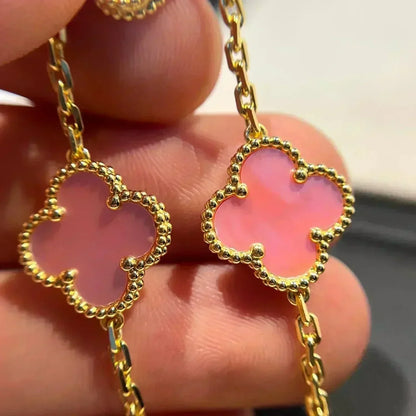 [Panda Jewelry] CLOVER 5 MOTIFS  PINK MOP BRACELET COLLECTION