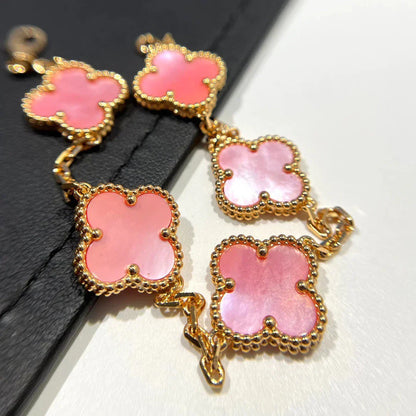 [Panda Jewelry] CLOVER 5 MOTIFS  PINK MOP BRACELET COLLECTION