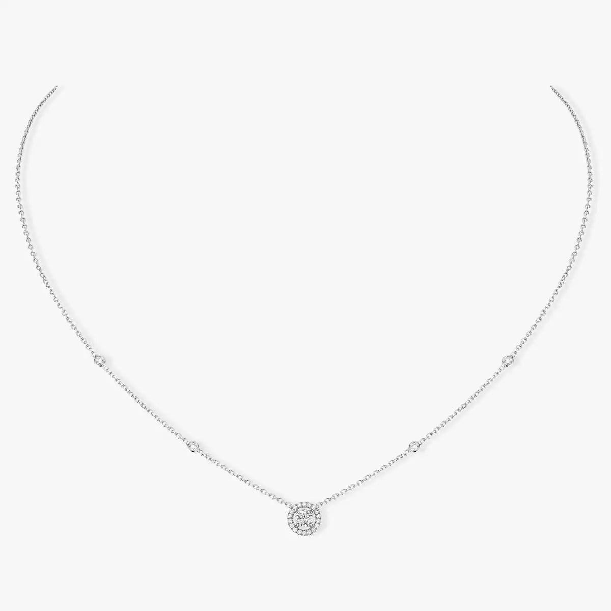 [Panda Jewelry]Diamond Necklace 0,20ct Brilliant Shape Joy