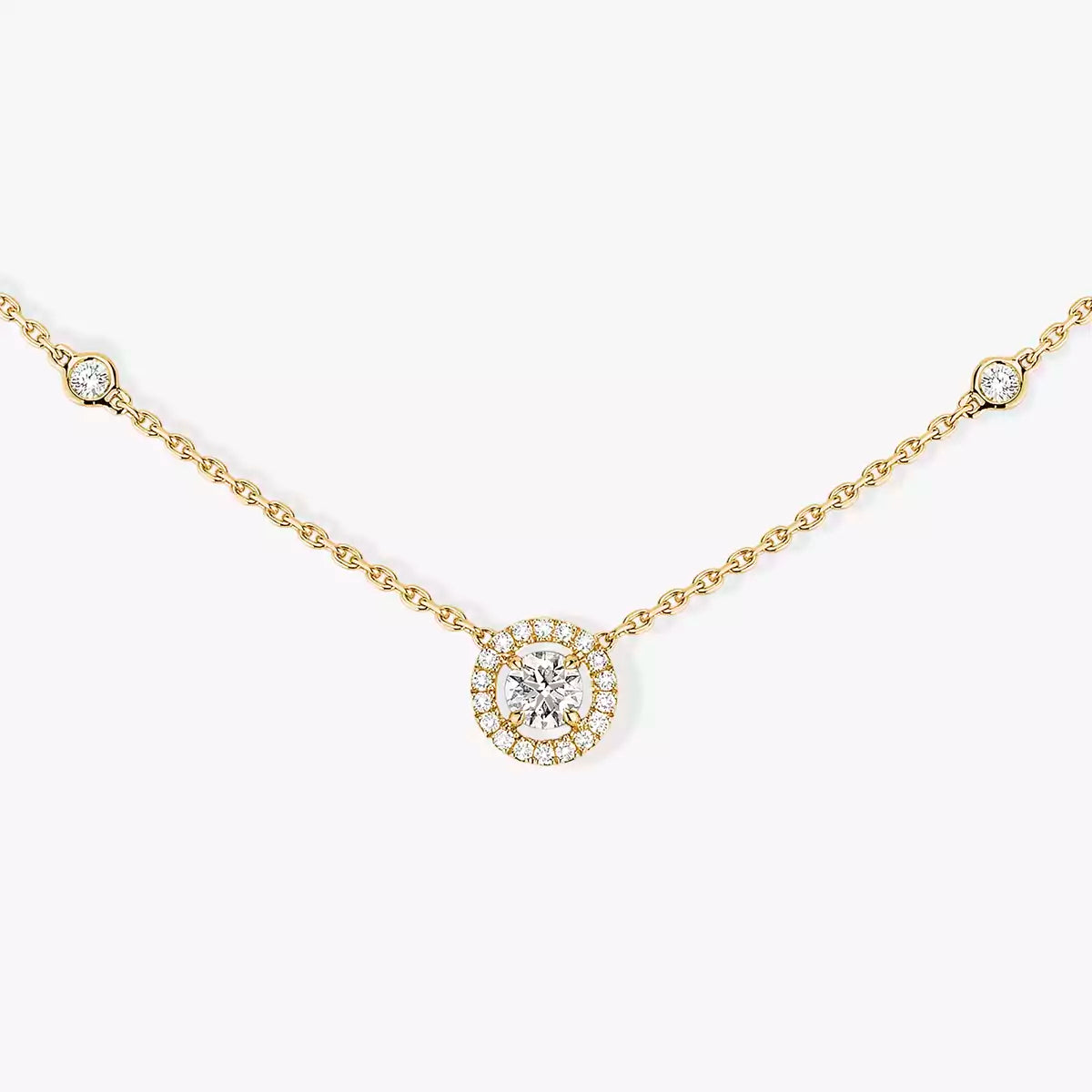 [Panda Jewelry]Diamond Necklace 0,20ct Brilliant Shape Joy