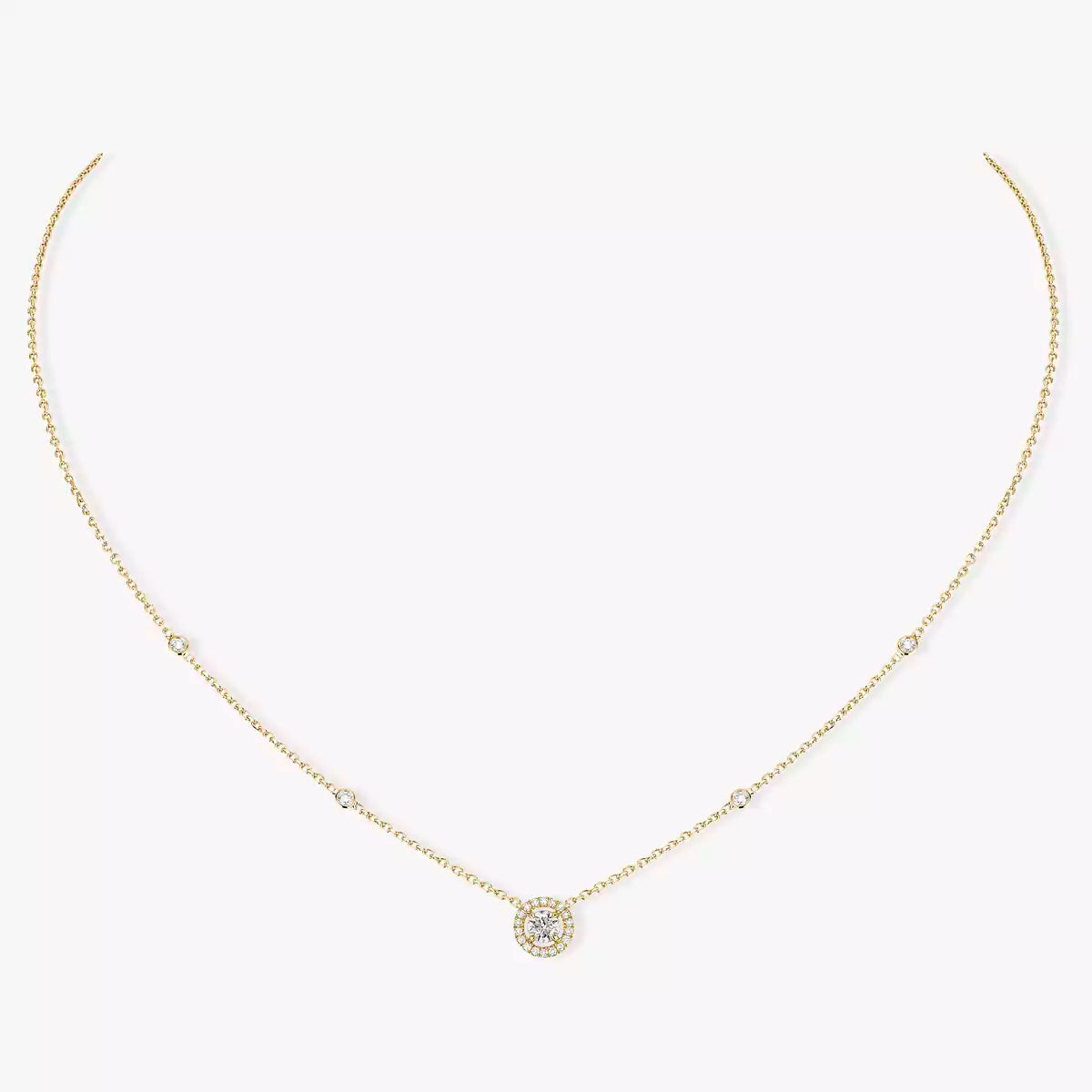 [Panda Jewelry]Diamond Necklace 0,20ct Brilliant Shape Joy