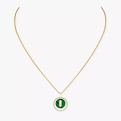 [Panda Jewelry]Lucky Move Diamond Necklace in Rose Gold and White Mother-of-Pearl