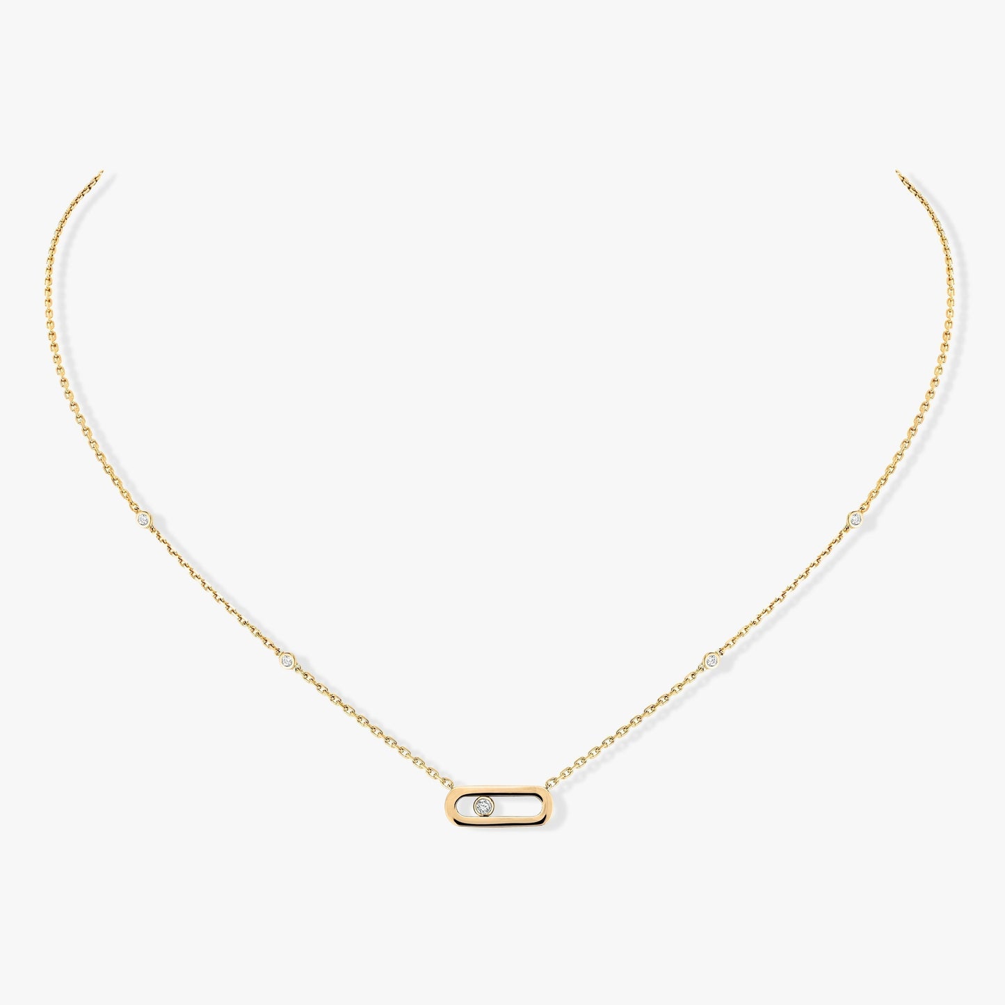 [Panda Jewelry]MOVE UNO DIAMOND NECKLACE