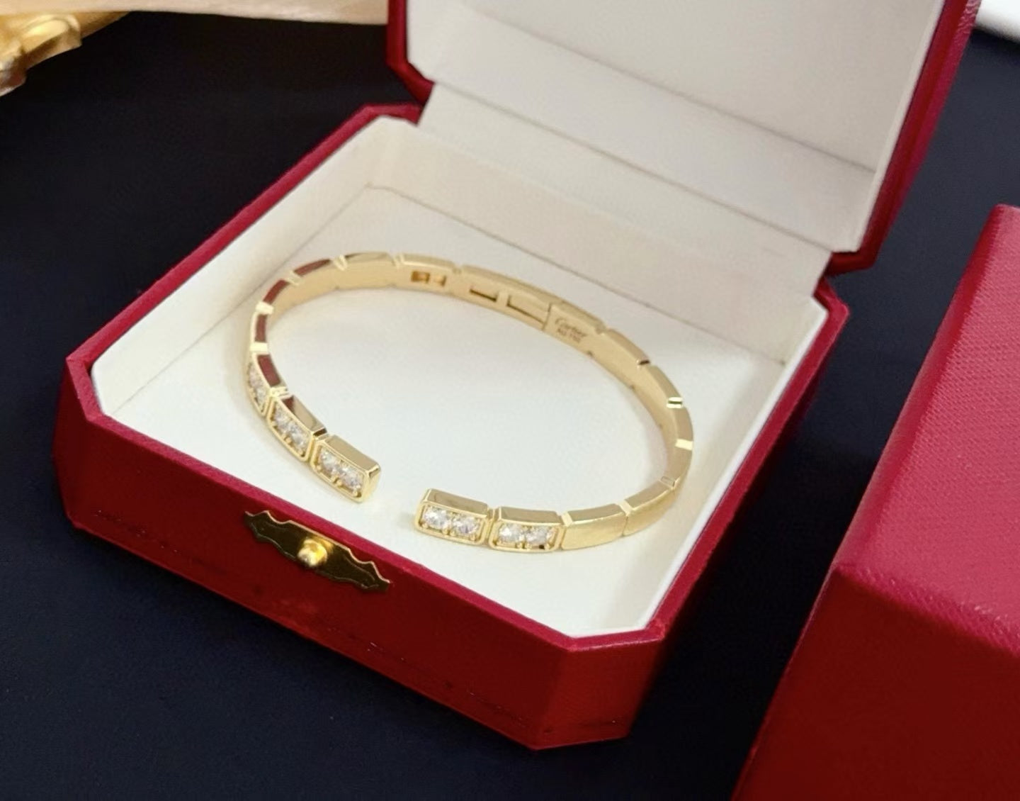 [Panda Jewelry jewelrys]LOVE DIAMOND OPEN  BRACELET