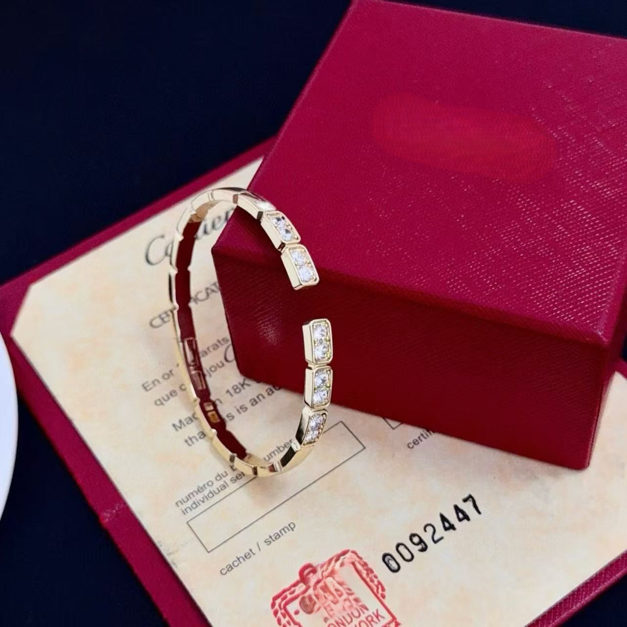 [Panda Jewelry jewelrys]LOVE DIAMOND OPEN  BRACELET