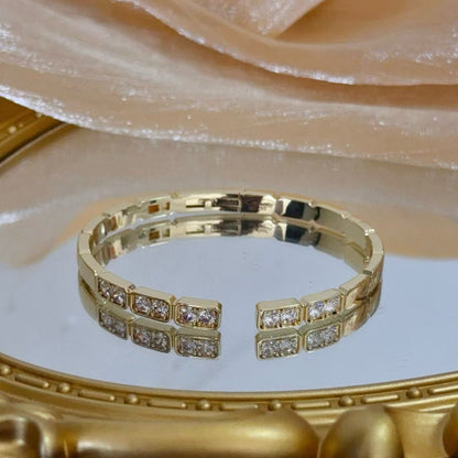 [Panda Jewelry jewelrys]LOVE DIAMOND OPEN  BRACELET