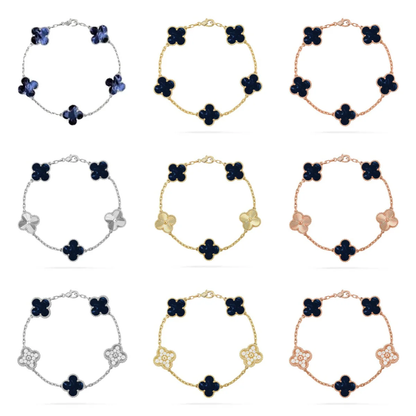 [Panda Jewelry]CLOVER 5 MOTIF PIETERSITE BRACELET COLLECTION