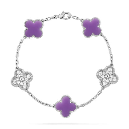 [Panda Jewelry]CLOVER 5 MOTIF LIGHT PURPLE BRACELET COLLECTION