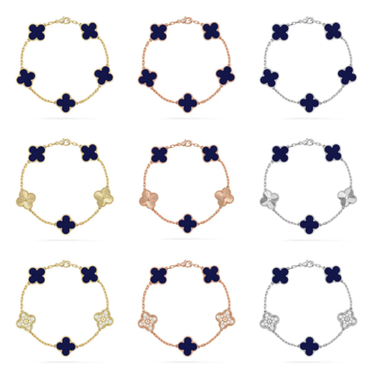 [Panda Jewelry]CLOVER 5 MOTIF LAPIS LAZULI BRACELET COLLECTION