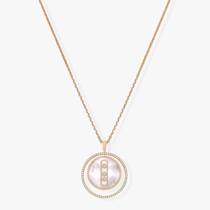 [Panda Jewelry]LUCKY MOVE MM NACRE BLANCHE DIAMOND NECKLACE