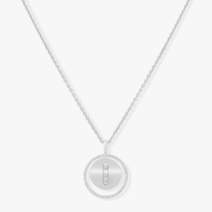 [Panda Jewelry]LUCKY MOVE MM SILVER DIAMOND NECKLACE