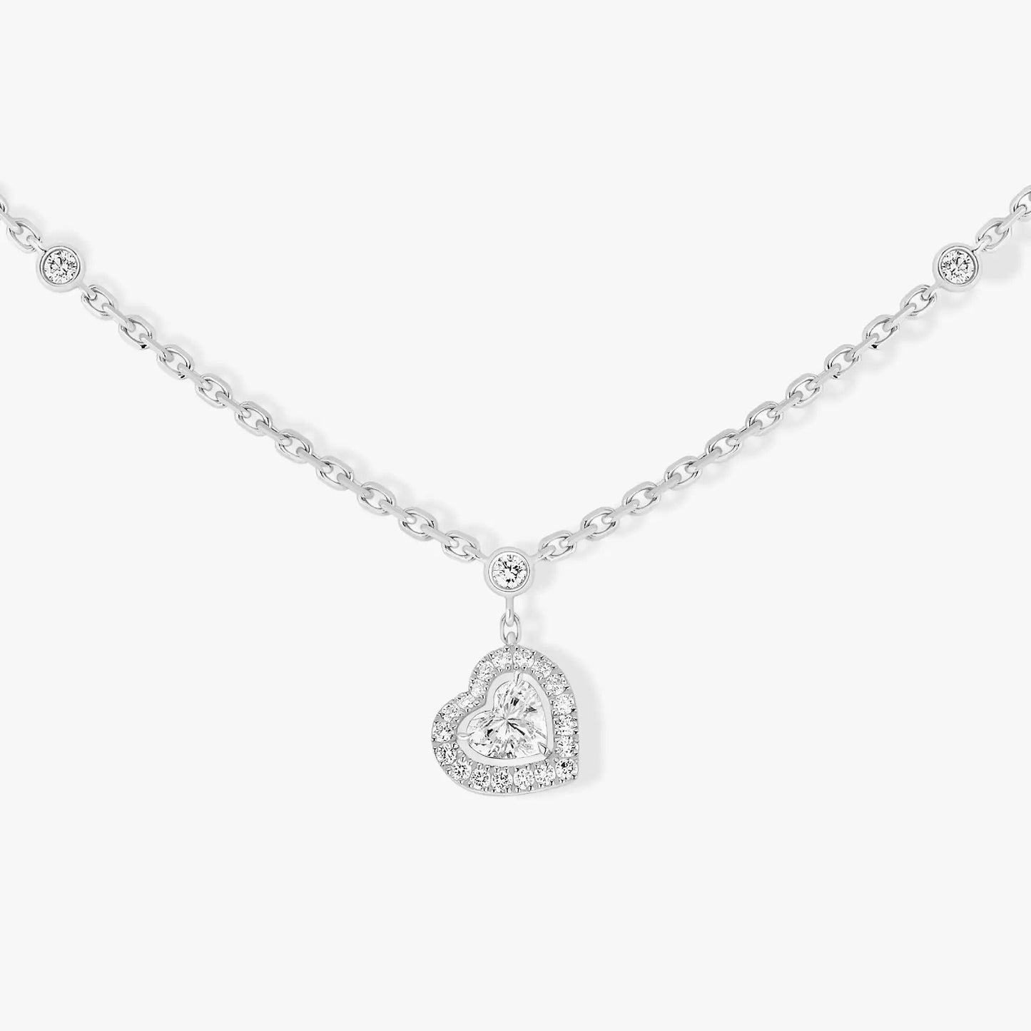 [Panda Jewelry]JOY HEART DIAMOND NECKLACE