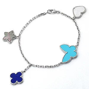 [Panda Jewelry]LUCKY SPRING SILVER BRACELET 4 MOTIF