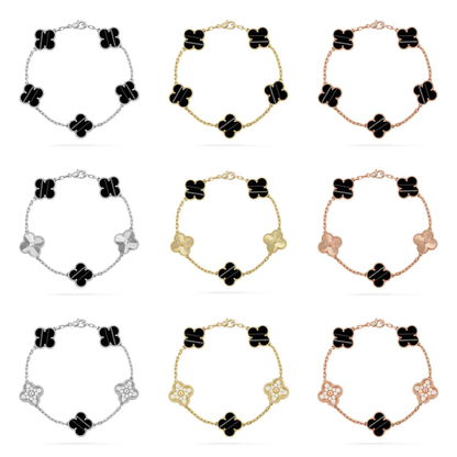 [Panda Jewelry] CLOVER 5 MOTIF PULSAR STONE BRACELET COLLECTION