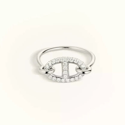 [Panda Jewelry]RONDE SMALL SILVER DIAMOND RING