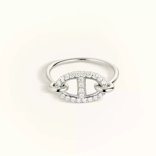 [Panda Jewelry]RONDE SMALL SILVER DIAMOND RING