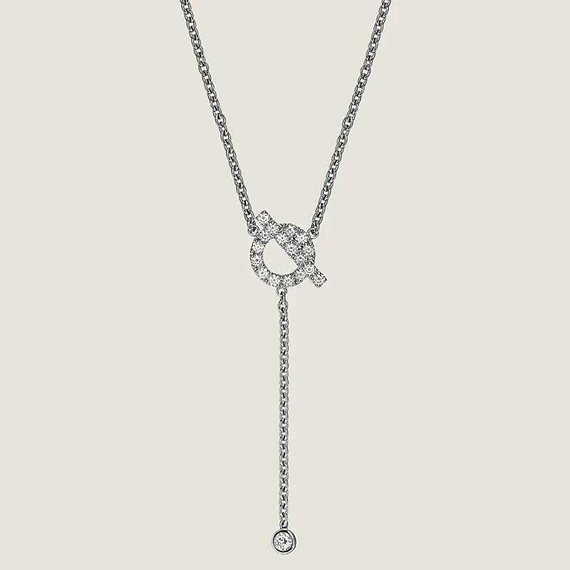 [Panda Jewelry]FINESSE SILVER DIAMOND NECKLACE