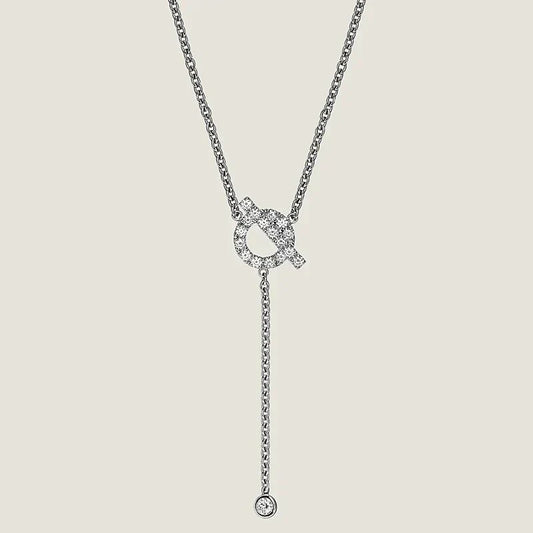 [Panda Jewelry]FINESSE SILVER DIAMOND NECKLACE