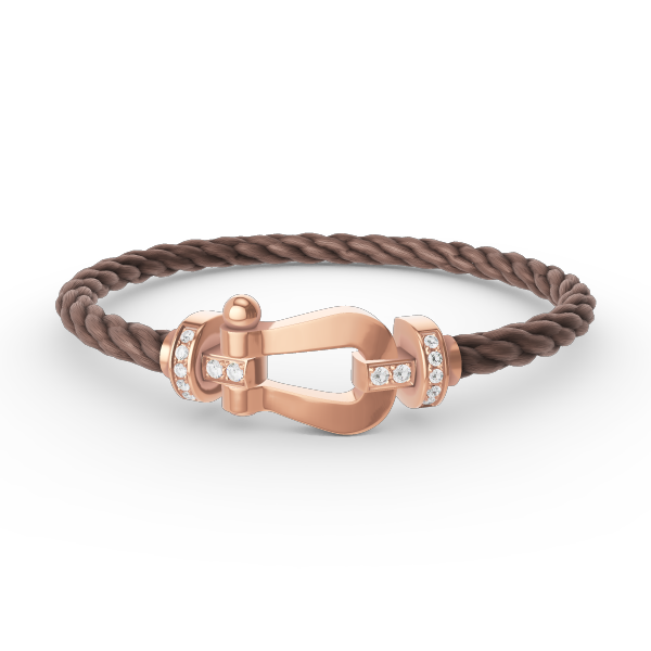 [Panda Jewelry]FORCE LARGE HORSESHOE HALF DIAMOND BRACELET ROSE GOLD