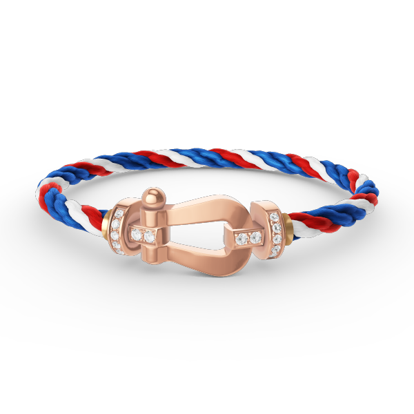 [Panda Jewelry]FORCE LARGE HORSESHOE HALF DIAMOND BRACELET ROSE GOLD