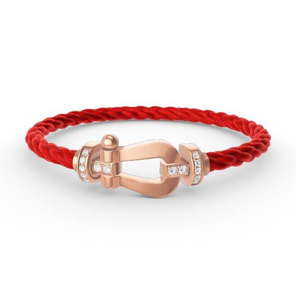 [Panda Jewelry]FORCE LARGE HORSESHOE HALF DIAMOND BRACELET ROSE GOLD