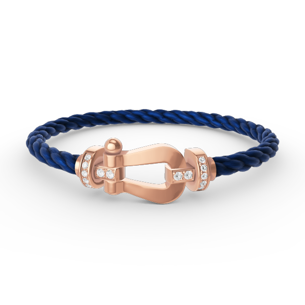 [Panda Jewelry]FORCE LARGE HORSESHOE HALF DIAMOND BRACELET ROSE GOLD