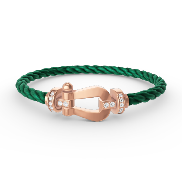 [Panda Jewelry]FORCE LARGE HORSESHOE HALF DIAMOND BRACELET ROSE GOLD