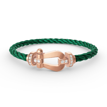 [Panda Jewelry]FORCE LARGE HORSESHOE HALF DIAMOND BRACELET ROSE GOLD