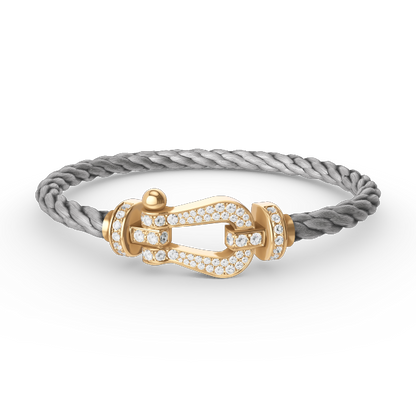 [Panda Jewelry]FORCE LARGE HORSESHOE FULL DIAMOND BRACELET GOLD