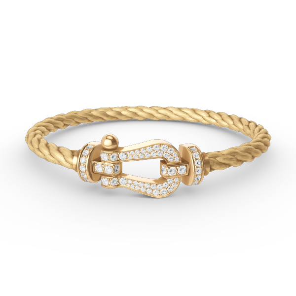 [Panda Jewelry]FORCE LARGE HORSESHOE FULL DIAMOND BRACELET GOLD
