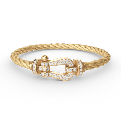 [Panda Jewelry]FORCE LARGE HORSESHOE FULL DIAMOND BRACELET GOLD