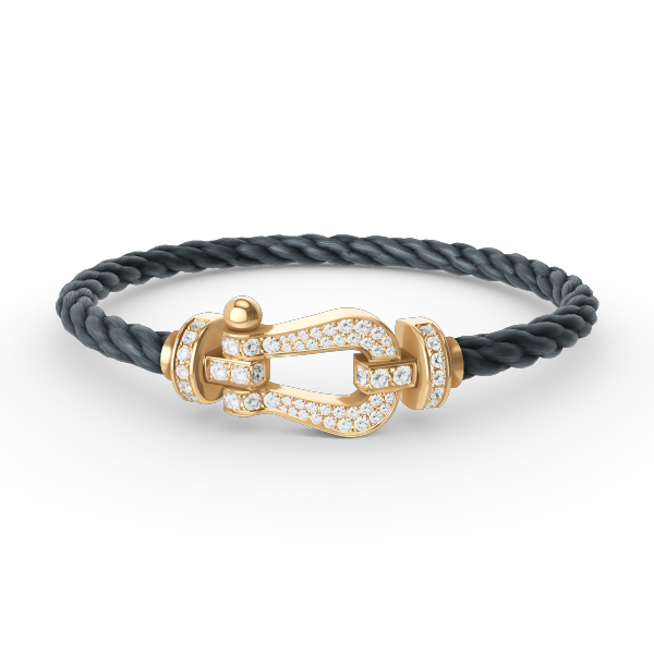 [Panda Jewelry]FORCE LARGE HORSESHOE FULL DIAMOND BRACELET GOLD