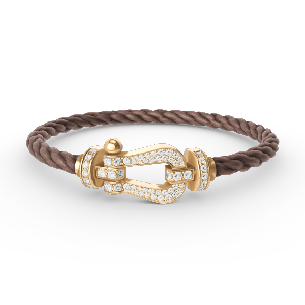 [Panda Jewelry]FORCE LARGE HORSESHOE FULL DIAMOND BRACELET GOLD