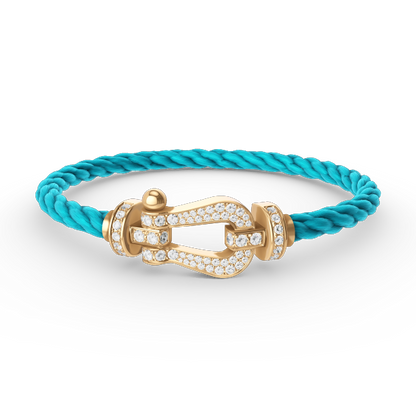[Panda Jewelry]FORCE LARGE HORSESHOE FULL DIAMOND BRACELET GOLD