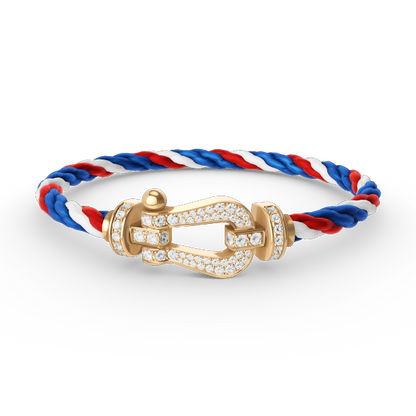 [Panda Jewelry]FORCE LARGE HORSESHOE FULL DIAMOND BRACELET GOLD