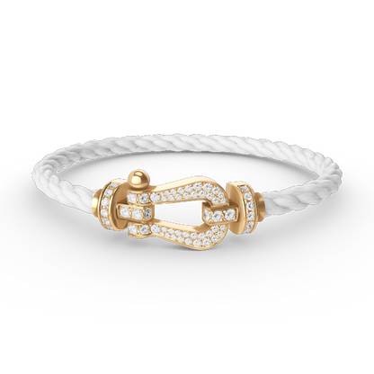 [Panda Jewelry]FORCE LARGE HORSESHOE FULL DIAMOND BRACELET GOLD