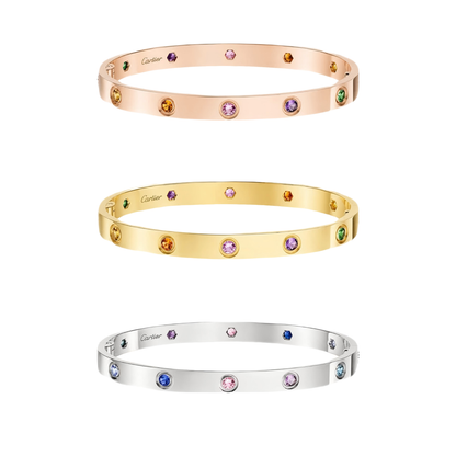 [✨Panda Jewelry💎]2026 RAINBOW LOVE BRACELET 6.1MM  10 DIAMONDS