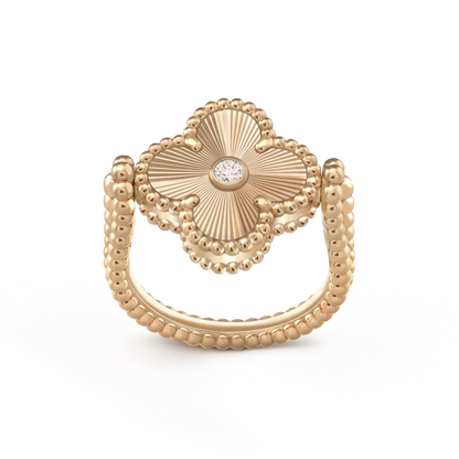 [Panda Jewelry]CLOVER RIVERSIBLE ROSE GOLD RING