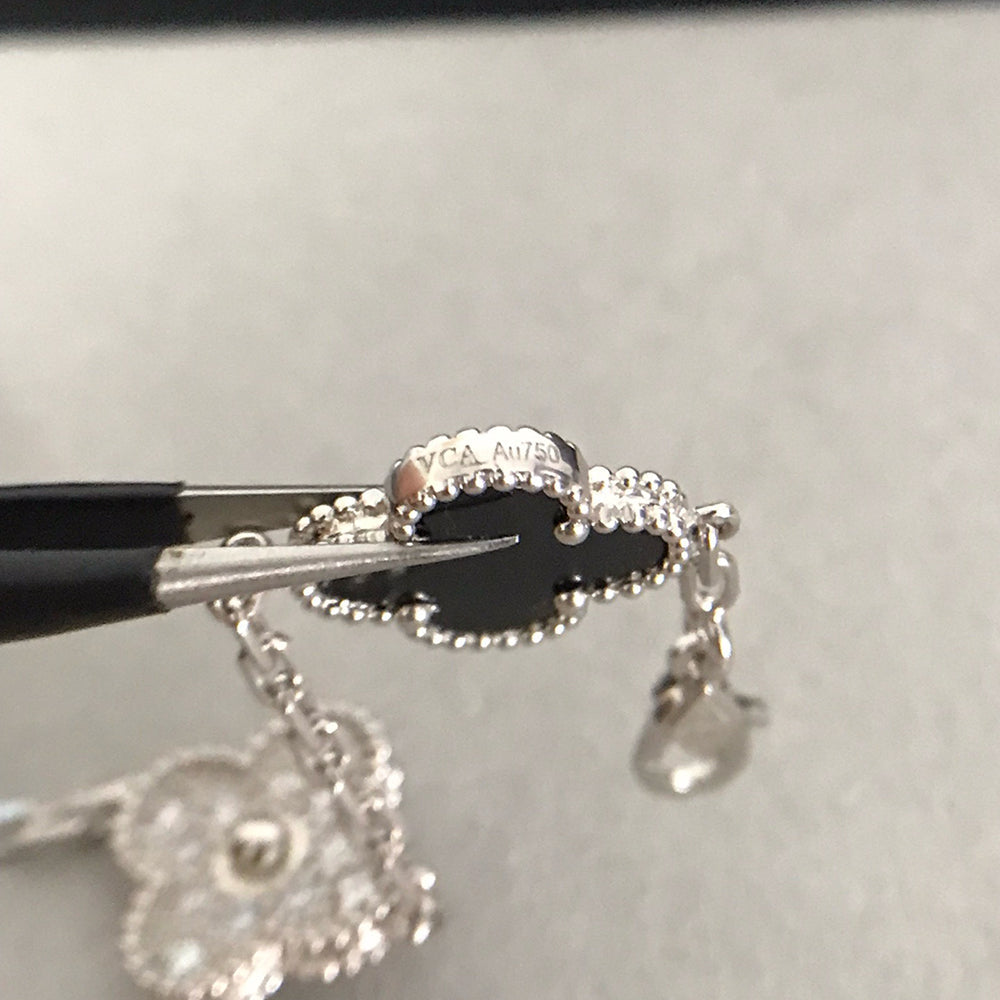 [Panda Jewelry] CLOVER 5 MOTIF ONYXS BRACELET COLLECTION