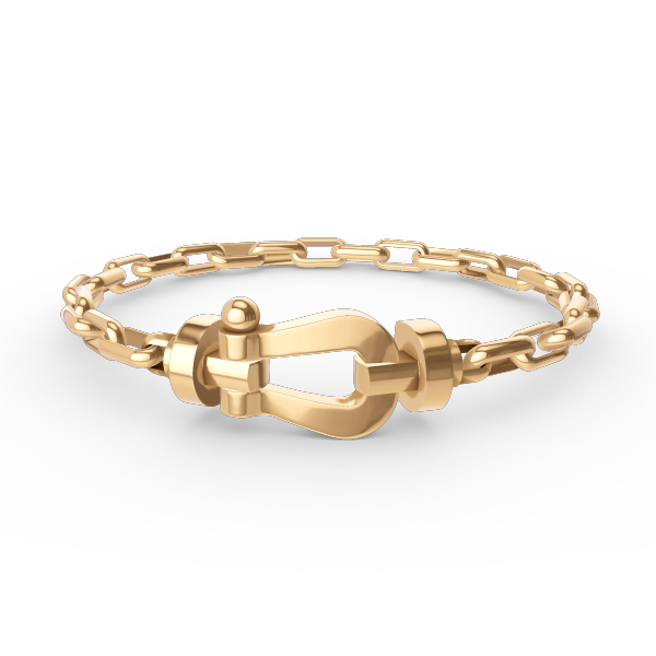 [Panda Jewelry]FORCE LARGE HORSESHOE CLASP  METAL BRACELET