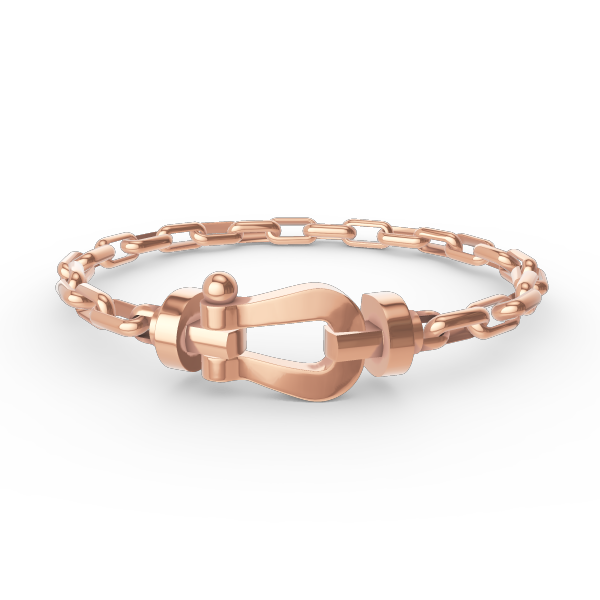[Panda Jewelry]FORCE LARGE HORSESHOE CLASP  METAL BRACELET