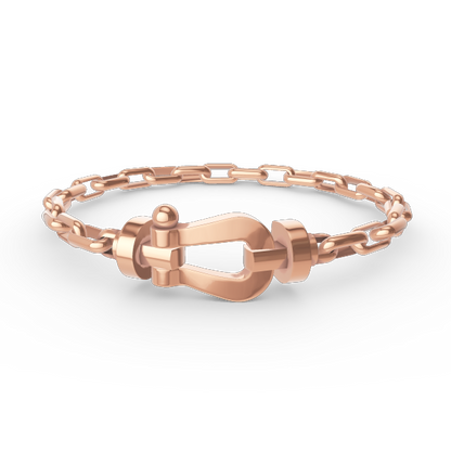 [Panda Jewelry]FORCE LARGE HORSESHOE CLASP  METAL BRACELET